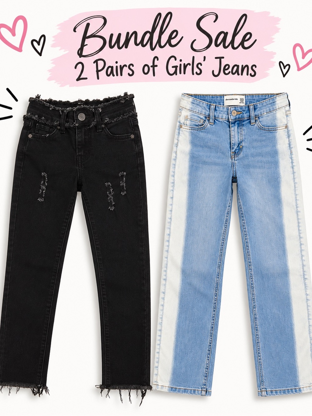 Bundle Sale – 2 Pairs of Girls’ Jeans 👖💕